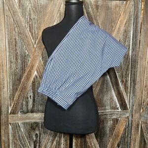 SAG Harbor Petite Blue Gingham Check Pull On Elastic Waist Pants Size 12P